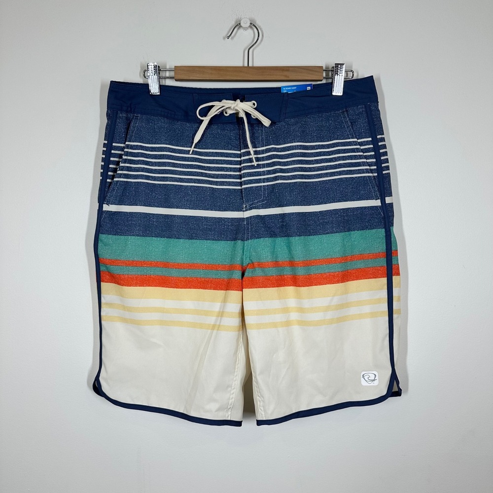 NWT Wave Zone Board Shorts Mens 34 Blue Multicolor Swim Surf Beach Trunks